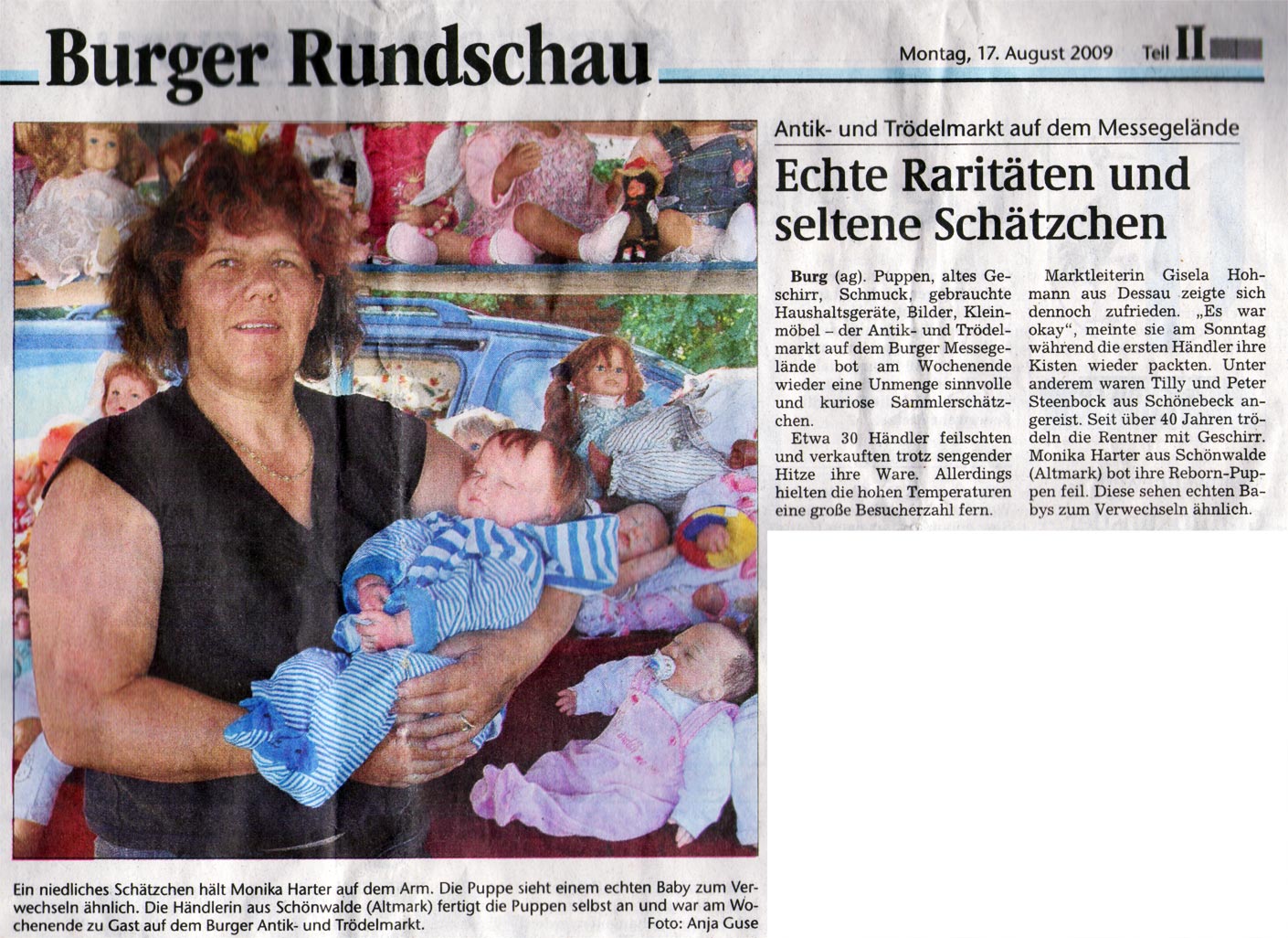 Zeitungsausschnitt Burger Rundschau (Volksstimme)